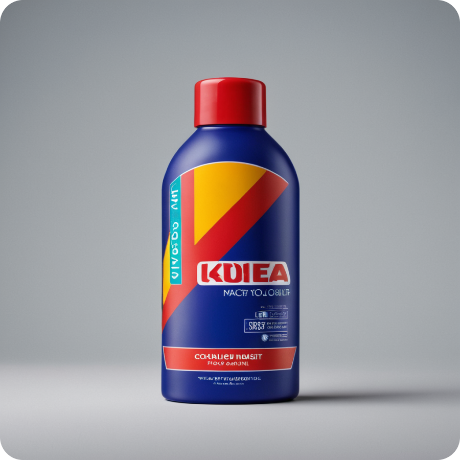 An Image Of Blue Bottle Product With Shadow Generated By AI