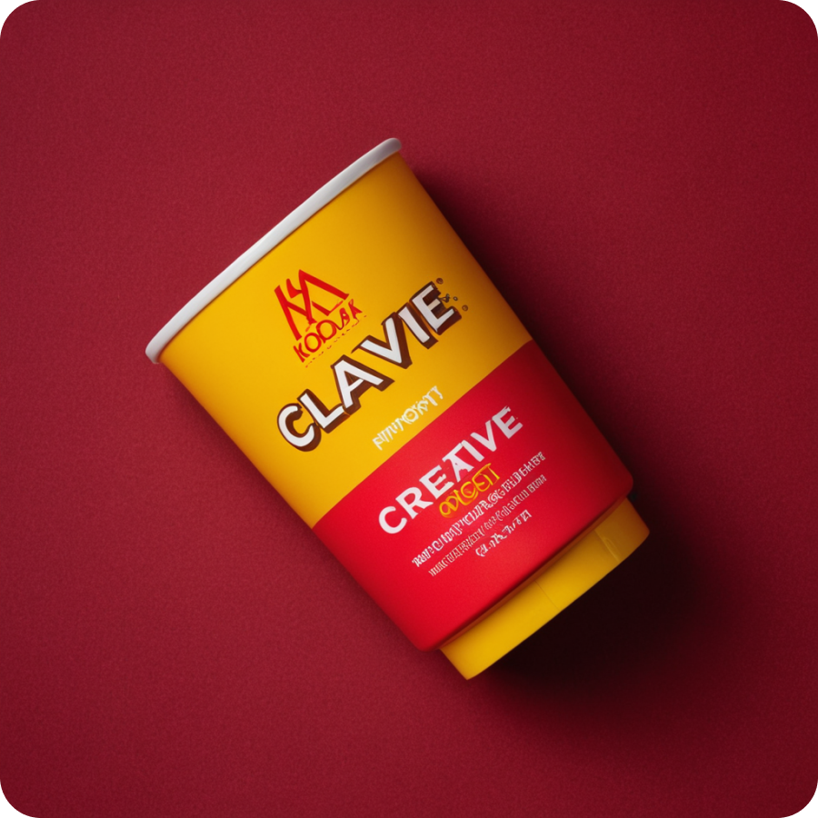 An Professional Photo Of Clave Brand Cup Looking Bright
