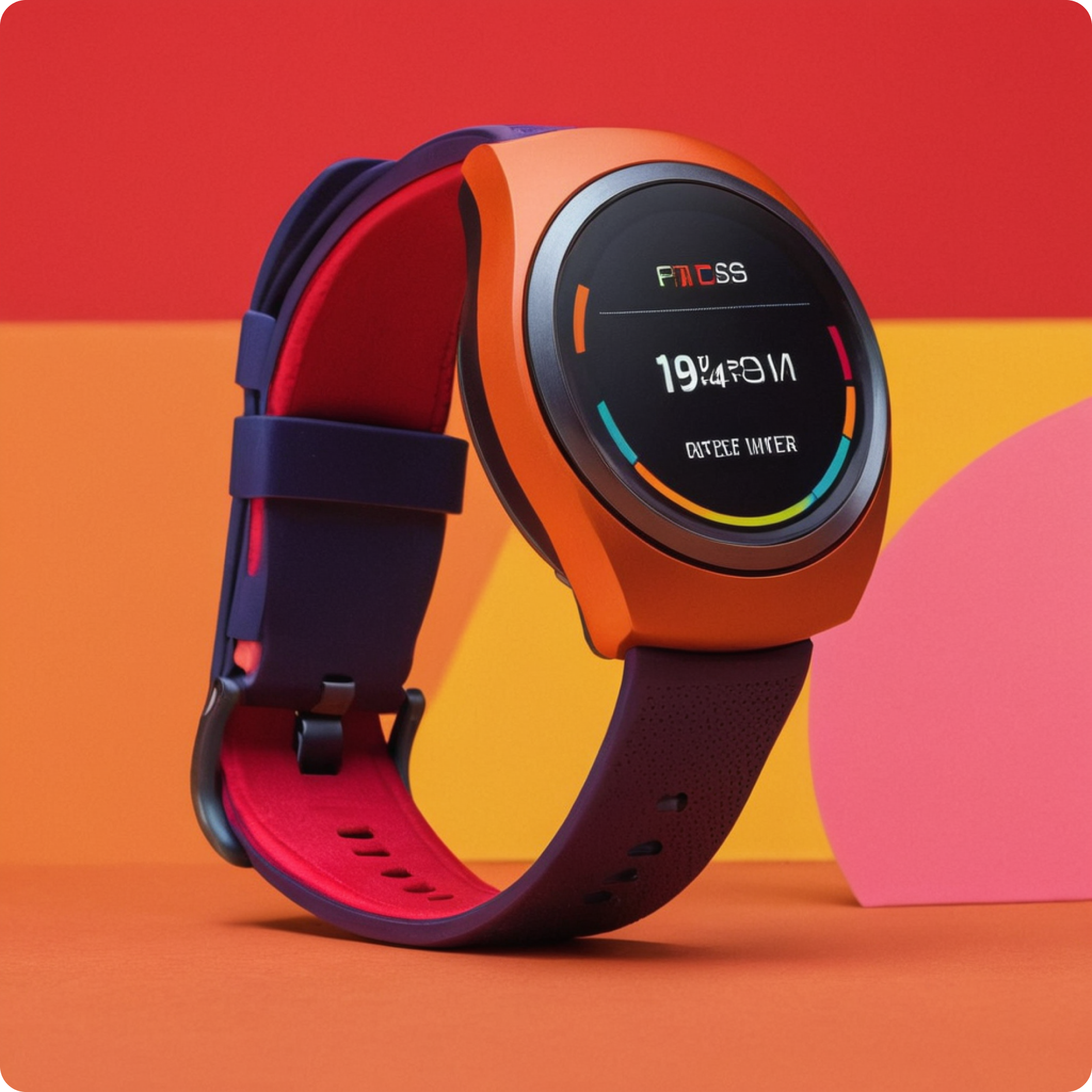 An Stunning Photo Of Hand Watch On Colorful Background Generated By Ai Product Placement Tool